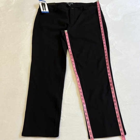 DKNY Jeans: Black Stretch Pants, Zip/Button Front Closure, Large, NWT - Picture 12 of 15